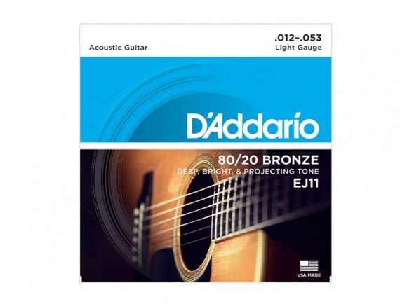 D´Addario Jogo Cordas 012 Guitarra Acústica EJ11 012-053